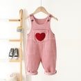 thumbnail image 2 of Bodysuit Valentine's Day Baby Boy Girl Striped Sleeveless Button Front Romper Soft Outfit for Pink 4 Years-5 Years, 2 of 4
