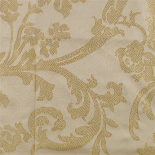 Golden Beige Floral Damask Home Decorating Fabric, Fabric By the Yard