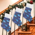 thumbnail image 7 of Coolnut Blue Swiming Shark Christmas Stockings, Personalized Large Christmas Stocking, Cute Snowflake Stockings 18" Xmas Stocking for Xmas Decorations Xmas Gifts, 2PCS, 7 of 7