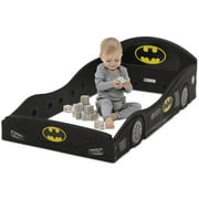 Batman Batmobile Car Sleep and Play Toddler Bed with Attached Guardrails by Delta Children
