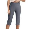 thumbnail image 5 of lmcalzta Capri Pants for Women Stretch High Waisted Crop Office Work Pants Summer Casual Capris Slacks Yoga Dress Pant, 5 of 8