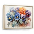 thumbnail image 2 of Designart "Medley Of Vibrant And Colorful Pansies" Pansies Floater Framed Wall Decor, 2 of 5