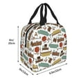 thumbnail image 2 of Yiaed Art Of Living Print Insulated Lunch Bag Reusable Cute Tote Lunch Box, Leakproof Cooler Lunch Bags for Work Office Travel School Picnic, 2 of 5