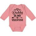 thumbnail image 3 of Inktastic Daddy is My Valentine Holiday Girls Long Sleeve Baby Bodysuit, 3 of 5