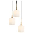 thumbnail image 2 of Woodbridge Lighting Chelsea 3-Light Glass Cluster Pendant in Brass/Bronze, 2 of 4