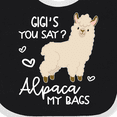 thumbnail image 4 of Inktastic Gigi's You Say Alpaca My Bags Boys or Girls Baby Bib, 4 of 4