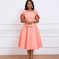 thumbnail image 2 of AURA Women Elegant Cloak Banquet Party Dress High Waist Pleated Midi Socialite Evening Gown 2024 Summer, 2 of 9