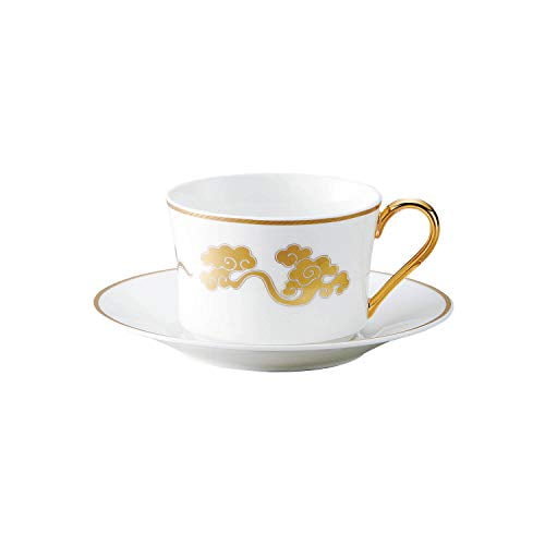 Noritake Heartford Bone China Cup & Saucer Set - 190cc Capacity, 3.7 Inch Cup, 5.9 Inch Saucer, Elegant Tea/Coffee Set