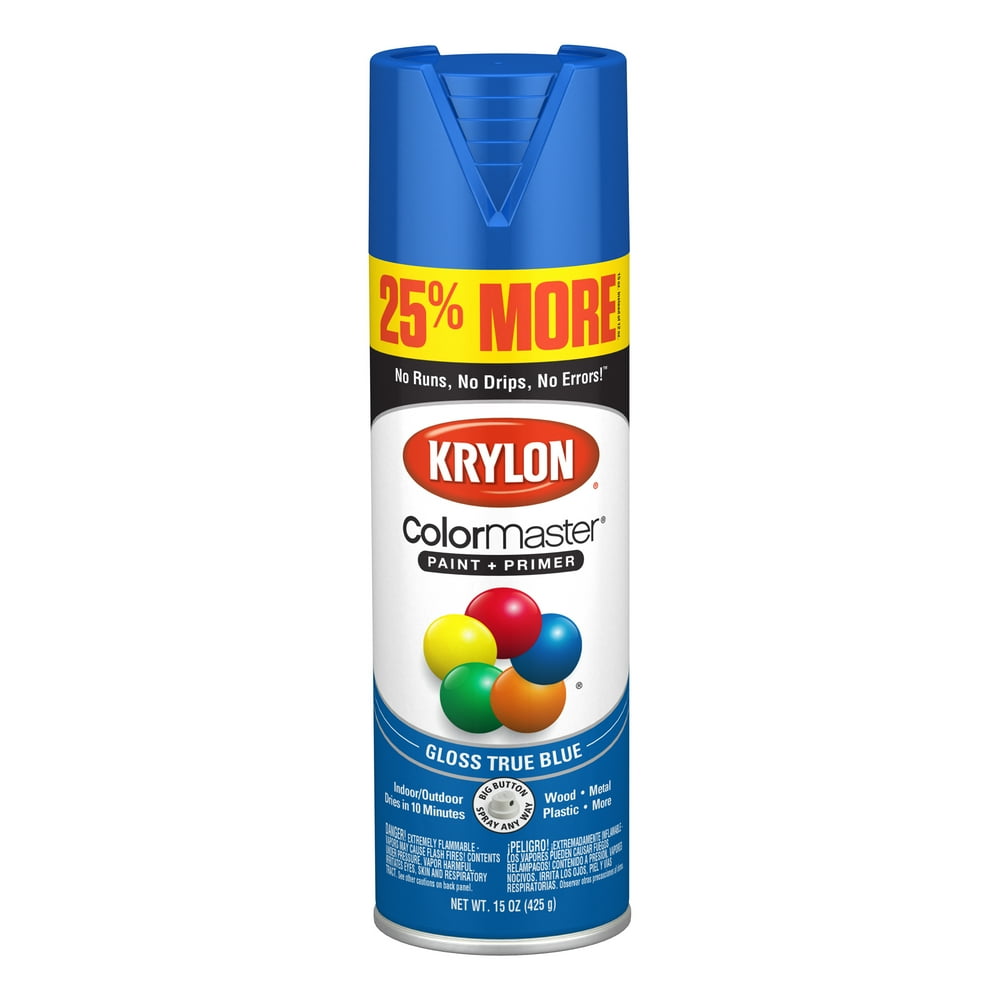 Krylon® ColorMaster Paint + Primer Gloss True Blue, 15Oz