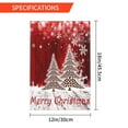 thumbnail image 3 of Joocar 12” x 18” Spun Linen Merry Christmas Snowflake Outdoor Flag and Banner, Double Sided Design, 3 of 7