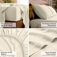 thumbnail image 5 of Mellanni 6 Piece Bed Sheet Set Brushed Microfiber, Extra Deep Pocket, King, Golden Ivory, 5 of 7