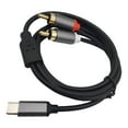 thumbnail image 5 of to 2 RCA Cable Audio AUX Adapter Cable Connector Anti Interference Stereo Cable USB C Aux Cable Cable for Smartphones Headphone Speaker 1m, 5 of 8