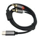 thumbnail image 5 of Cable auxiliar de tipo C a 2 RCA, cable adaptador de audio auxiliar estable y antiinterferencias. 2m, 5 of 9