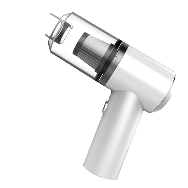 Wisewang Aspirateur Portable 5000PA 60W Rechargeable Réutilisable Lavable Réduction de Bruit Machine de Nettoyage de Poussière Automobile Blanc