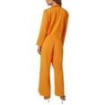 thumbnail image 4 of FEIFLY Women Halloween Prisoner Jumpsuit Orange Jumpsuit Outfits For Adults Party Performance Party Solid Color Festival Clothing, 4 of 7