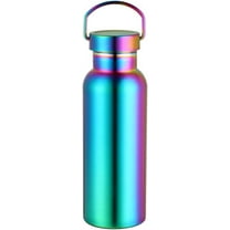 17 Oz 304 Stainless Steel Water Bottles, Double Wall Vacuum Insulated Water Bottle, Metal Sport Water Bottles for Outdoor, Rainbow
