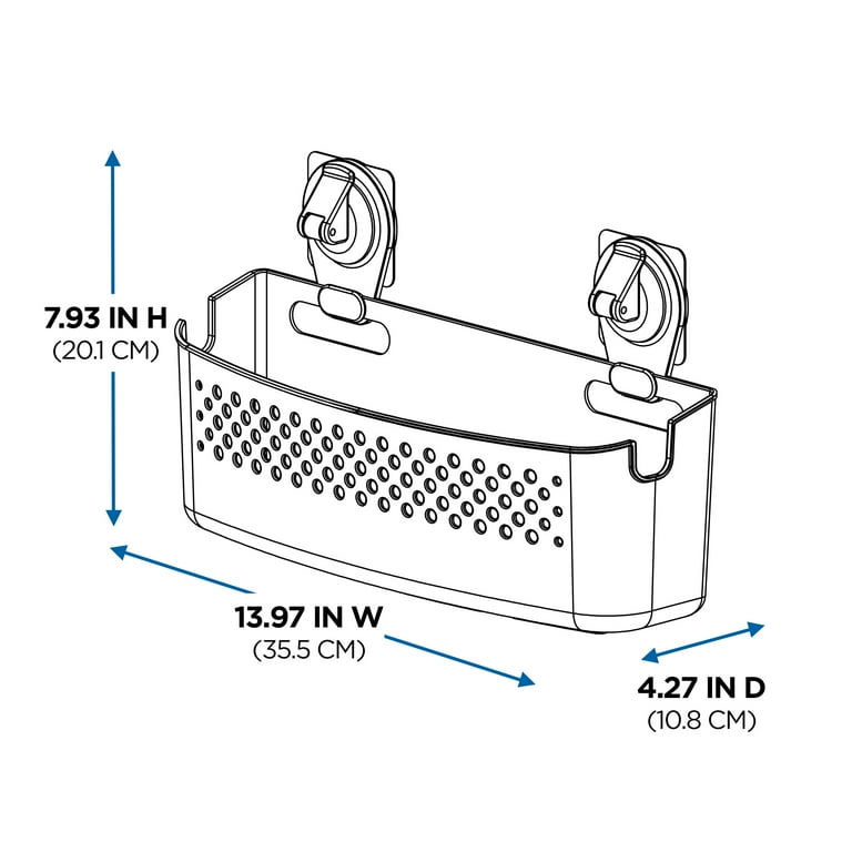 Wall-Mounted Suction Bath Basket Shower Organizer photo 5