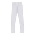thumbnail image 6 of RUNQHUI Girls' Stretchy Dance Tights Athletic Yoga Workout High Waisted Running Cropped Leggings White 14, 6 of 6