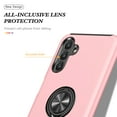 thumbnail image 6 of Nalacover Dual-Layers Case for Samsung Galaxy A13 5G, Heavy Duty Rugged PC Soft TPU Shockproof Protective Cover with Magnetic Rotated Ring Holder Kickstand Bracket Lens Protection Case,Rosegold, 6 of 7