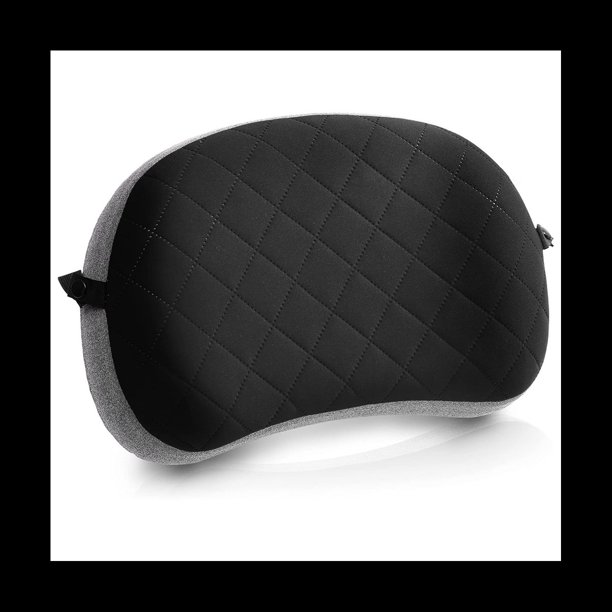 Almohada Inflable Ultraligera para Acampar con Suave Lavable, Almohada de Aire de Viaje PortáTil Compacta y Comprimible (Gris)