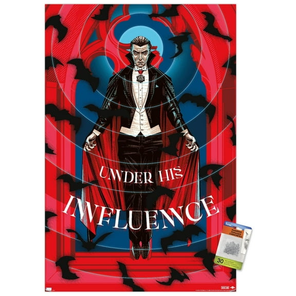 Dracula - Under His Influence by Cesar Moreno Wall Poster with Pushpins, 22.375" x 34"