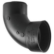 Charlotte Pipe 3 in. Hub X 3 in. D Spigot ABS 90 Degree Elbow