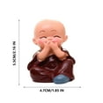 thumbnail image 3 of karymi Aquatic Wood Green Potted Little Monk Decoration Brazilian Wood Baby Buddha Statues Table Decor, 3 of 5