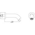 thumbnail image 3 of Dawn Kitchen & Bath D3217401BN Wall-Mount Tub Spout - Brushed Nickel, 3 of 3