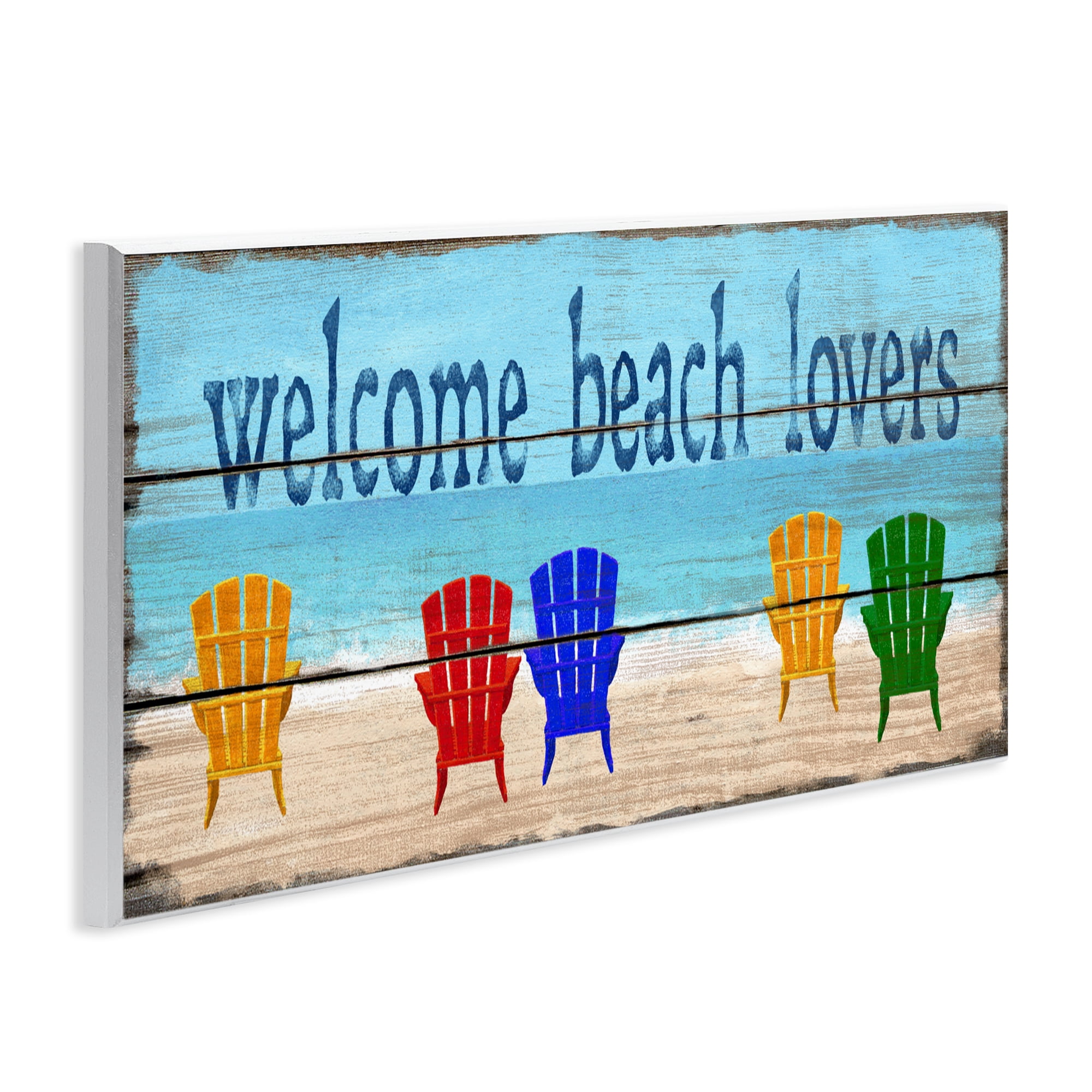 Stupell Industries Beach Lovers Chairs Wall Plaque Art, design by Gail Fraser