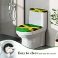 thumbnail image 4 of FORUDESIGNS Jamaica Flag Print 2 Pack Toilet Lid Cover with Toilet Tank Lid Cover, Machine Washable Covers, 15-21 in, Fits Oval Elongated Round Toilet Seat Cozy, 4 of 8
