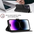 thumbnail image 4 of Compatible with iPhone 14 Pro Classic Embossed PU Leather Case with Card Holder Shockproof Cover, 4 of 5