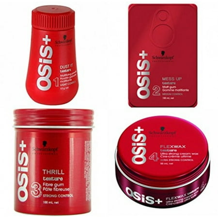 Set Of 4 Hair Styling Products By Osis Swarzkopf Including Dust It