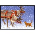thumbnail image 1 of Carolines Treasures ASA2174JMAT Reindeer & Cat Indoor or Outdoor Mat- 24 x 36, 1 of 4