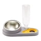 thumbnail image 2 of Perro Gato Tazón doble Comida Tazón de agua Inclinado Anti derrame Alimentador Arco Durable beber Tazón Extraíble Práctico Conveniente Ligero Gris, 2 of 8