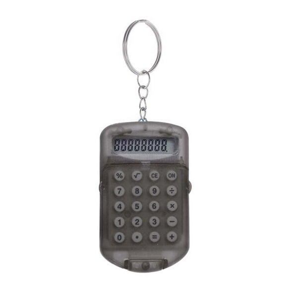 Portable Mini Flip Calculator Hanging Pendant Keychain Keyring Key Holder Gift