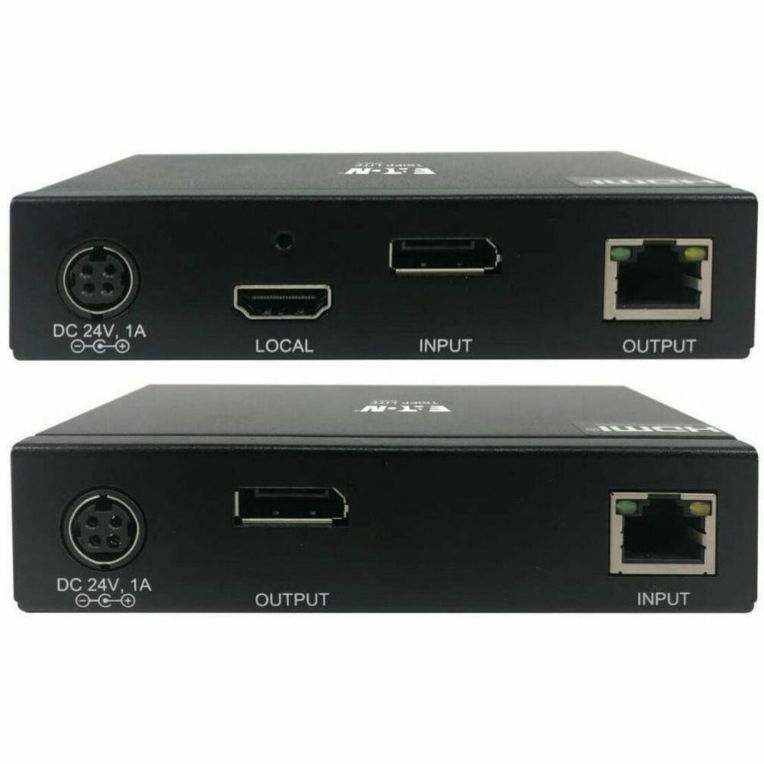 Tripp Lite DisplayPort Over Cat6 Extender Kit KVM Support USB 4K PoC TAA