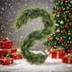 thumbnail image 3 of Soft Rubber Christmas Rattan Christmas Pines Needle Door Hanging, 3 of 4