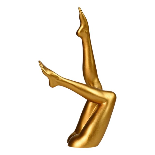 Escultura de piernas femeninas, centro de mesa, adorno de escritorio, figura de escritorio de oficina Oro