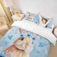 thumbnail image 2 of Erosebridal Teens Kids Cute Floral Rabbit Duvet Cover Set,Girls Blue Love Heart Flowers Animal Bedding Full,Ultra Soft Home Decor,3-Piece,No Comforter, 2 of 5