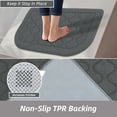 thumbnail image 5 of JAATOP Dirt Trapper Door Mats 20"x 32", Non-Slip Semicircular Doormat, Absorbent Floor Mat for Front Door, Washable Entry Rugs, Gray, 5 of 9