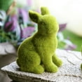 thumbnail image 4 of jifeng Flocked Rabbit Garden Statue Porch Sculpture Outdoor Home Decor Crafts Sitting, 4 of 9