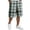 07# Green, variant on HKYNLAG Plaid Shorts for Men Casual Classic Drawstring Elastic Waist Bermuda Short Baggy Loose Y2k Lounge Shorts with Pockets Dark Blue 2XL