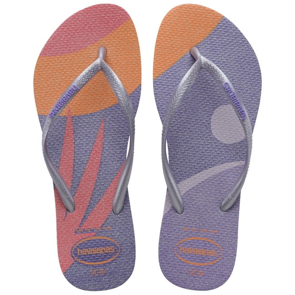 Havaianas Women's Slim Palette Glow Flip Flop Sandals, Quiet Lilac, Size 6
