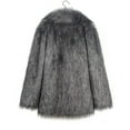 thumbnail image 6 of IROINNID Faux Fur Coat for Women Ladies Warm Faux-fur Thermal Coat Winter Solid Long Sleeve Oversize Elegant Outerwear,Dark Gray, 6 of 6