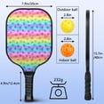 thumbnail image 4 of Pickleball Paddles Set,Pioneer Flower Floral Print Pattern Fiberglass Surface Pickleball Racket Set with 2 Indoor Outdoor Pickleball Balls and Pickleball Bag,Pickle-ball Equipment, 4 of 6