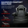 thumbnail image 5 of RESPAWN 900 Console Gaming Recliner with Footrest and Lumbar Support - Comfortable Ergonomic Gaming Chair with Headrest, No Wheels, Reclining, Heavy Duty, Racing Style Video Game Chairs - Gray, 5 of 8