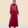 thumbnail image 4 of Women Middle Eastern Fashion Heavy Industries Embroidered Casual Long Sleeve Dress (excluding Headscarf), 4 of 9