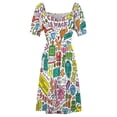 thumbnail image 4 of Harring Popular Pattern Sleeveless Dress Summer dresses for women evening dresses ladies Bridesmaid dress woman, 4 of 6