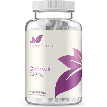 ClearFormulas Pure Quercetin 500mg Supplement - 200 Capsules - Quercetin Dihydrate