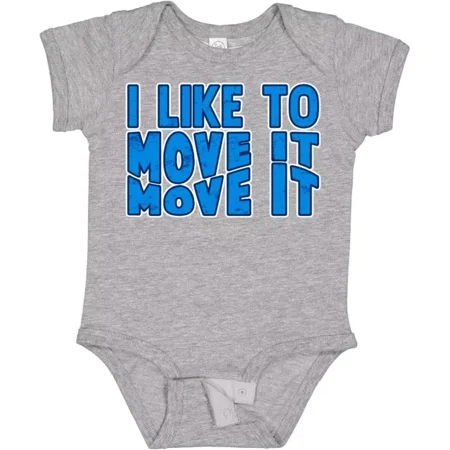 I Like To Move It Move It Baby Bodysuit Dance Song Lyrics Funny Infant Bodysuit Cute Baby Onesie, BABY BODYSUIT LAT 4424